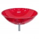 Taça Champanheira De Acrílico Vermelha Com suporte De Alumínio